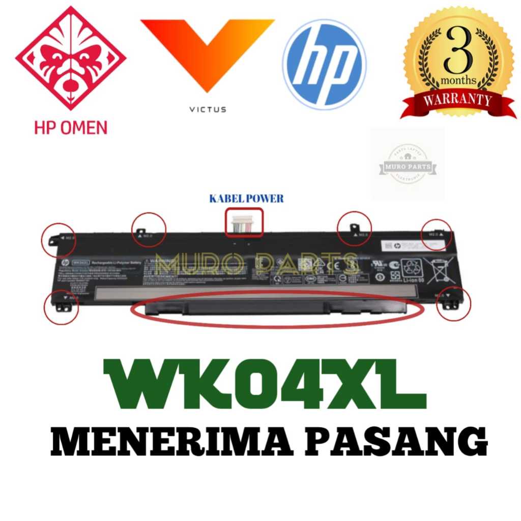 BATTERY LAPTOP BATERAI HP VICTUS 15 FA 15FA 15-FA 15-FA0008TX 15-FA0011TX 15-FA0116TX 15-FA0161TX 15
