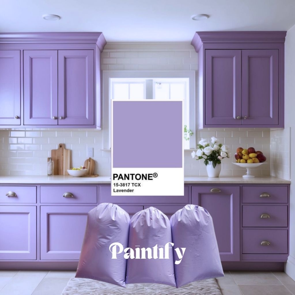 (1KG) Cat Tembok Glossy Warna Ungu Muda WaterProof by Paintify