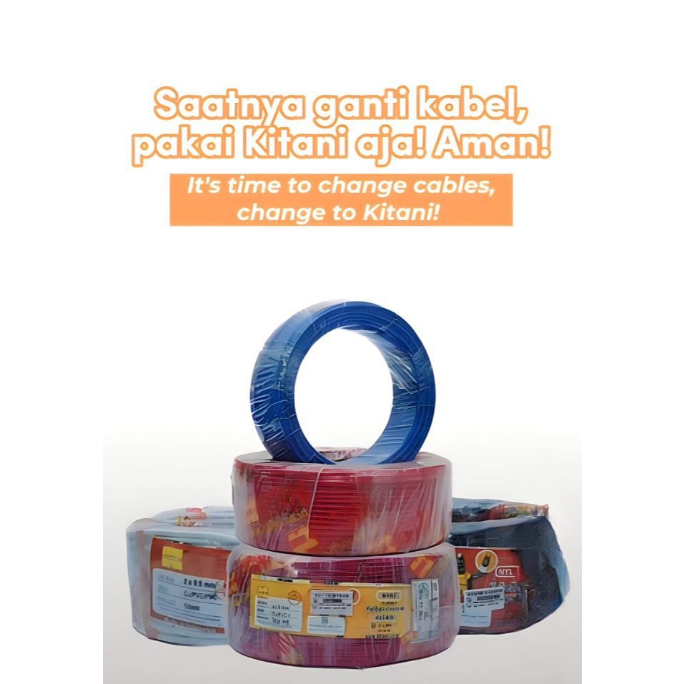 Kabel Listrik Tembaga NYA 1X1.5 Praba/Kitani 50 Meter SNI LMK