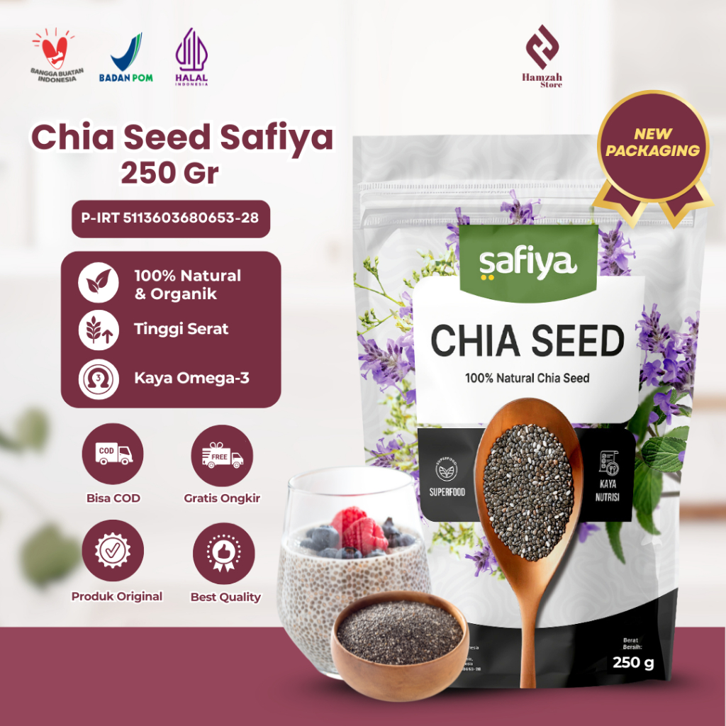

Chiaseed 250 gr Black Chia Organik Mexico Original Safiya