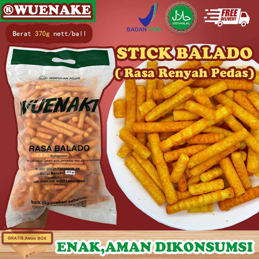 

370gram Snack Stick Balado/ Stik Keju Tes Asin Gurih Ringan Cemilan Sabena Stick Snack Keripik Sabena Stik Balado Cemilan Jajanan Rasa yang renyah