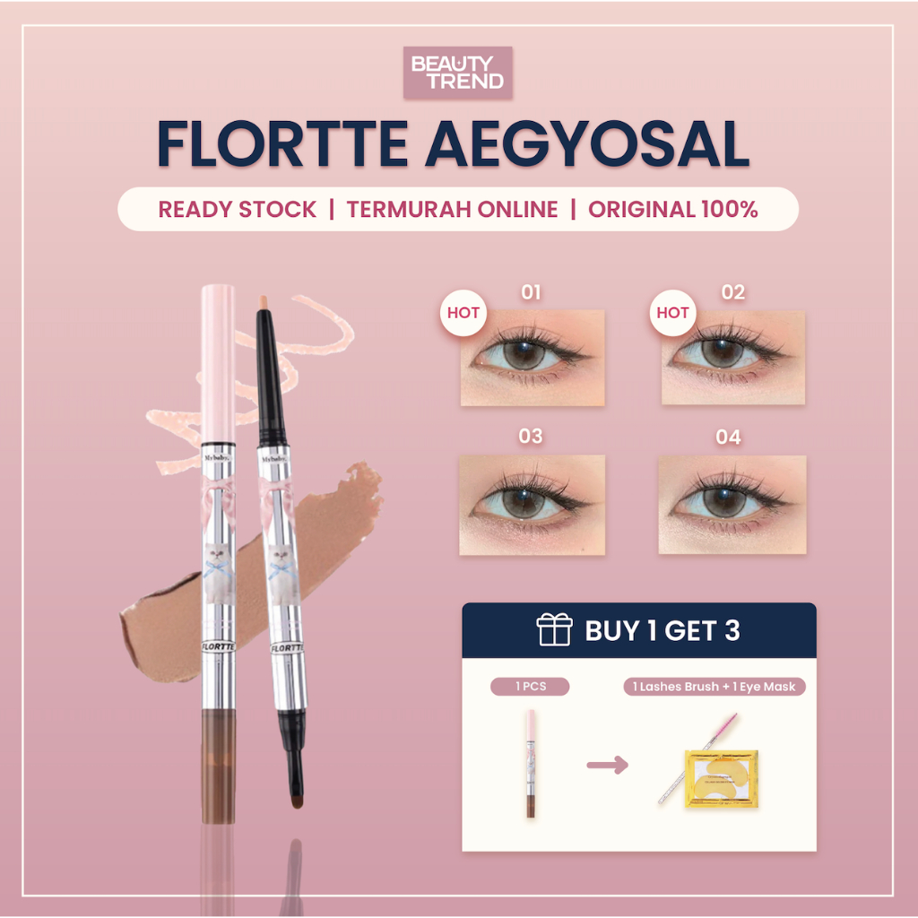 [READY ORI] Flortte Aegyosal Flortte Mesmerizing Princess Aegyosal Pencil Flortte Eyeliner Pencil