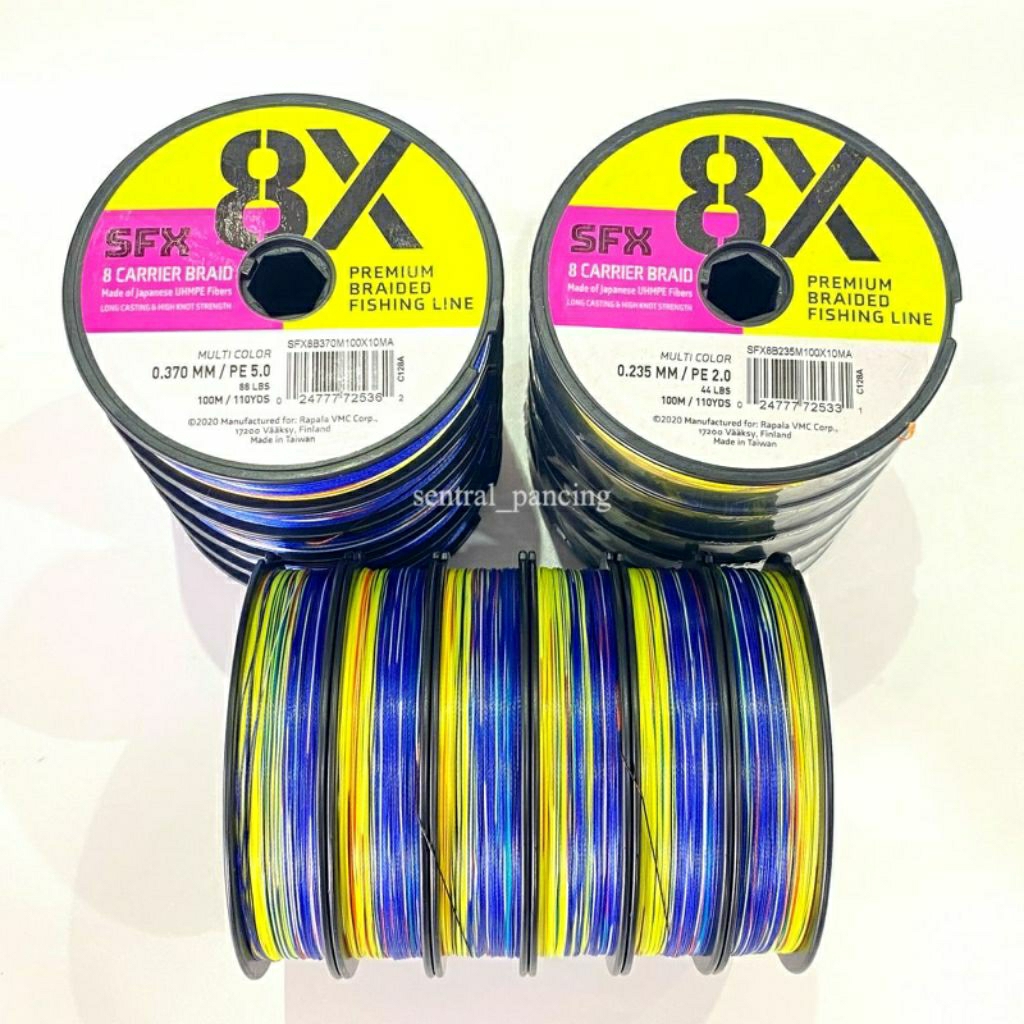 PE sufix SFX 8X Multi Color 100M PE 1.2/28.6lbs