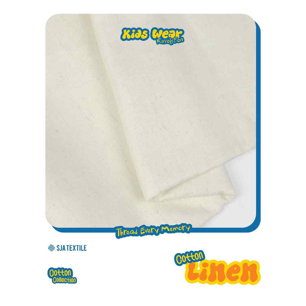 Cotton Linen by SJA Textile / Kain Cotton Linen / Kain Lembut Cotton Linen Berserat / 0,5 Yard