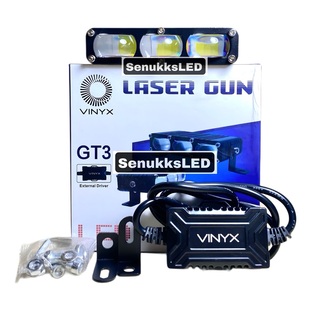 LAMPU TEMBAK VINYX GT3 40 WATT SLIM MINI LASER PUTIH KUNING VINYX
