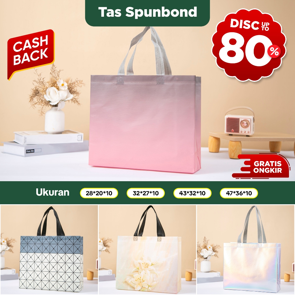 

(1PCS) Tas Belanja - Tas Spunbond - Tas Jinjing - Tas Souvenir - Tas Jinjing Wanita - Tas Lipat - Tas Kado - Kantong Belanja - Souvenir - Kantong - Shopping bag - Spoundbond - Tote Bag - Tas Wanita - Tas Murah - Tas Belanja Murah - Tas Wanita