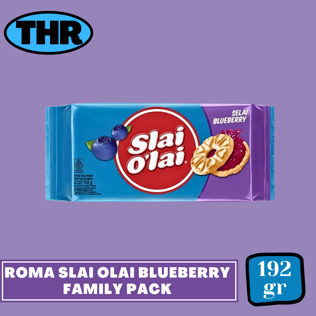 

Roma Biskuit Slai Olai Blueberry Family Pack 192gr