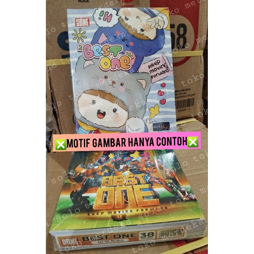 

Buku Tulis 38 lembar BestOne (motif random)