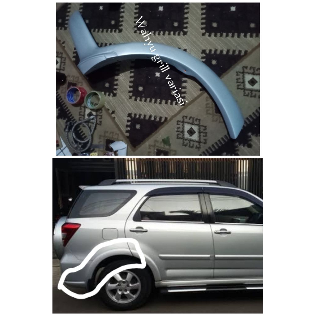 over fender Daihatsu Terios 2009 tx adventure belakang