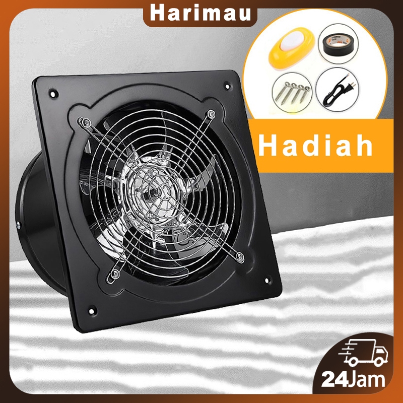 Exhaust Fan Dinding 4Inch Kipas Exhaust kamar mandi Booster Fan Ventilasi Dinding exhaust fan