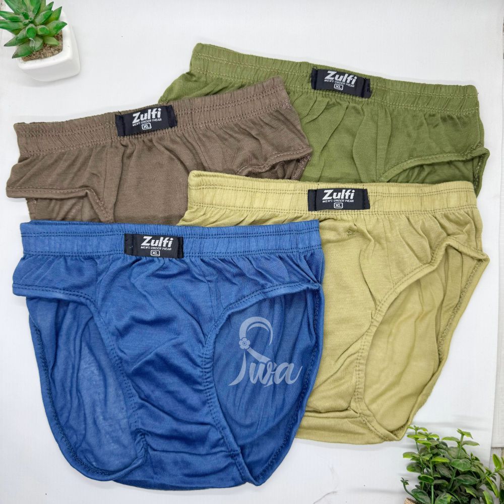 12PCS 6CS 3PCS Celana Dalam Pria Dewasa ZUlfi Bahan Katun  Adem / Celana Dalam Cowok Lusinan Murah