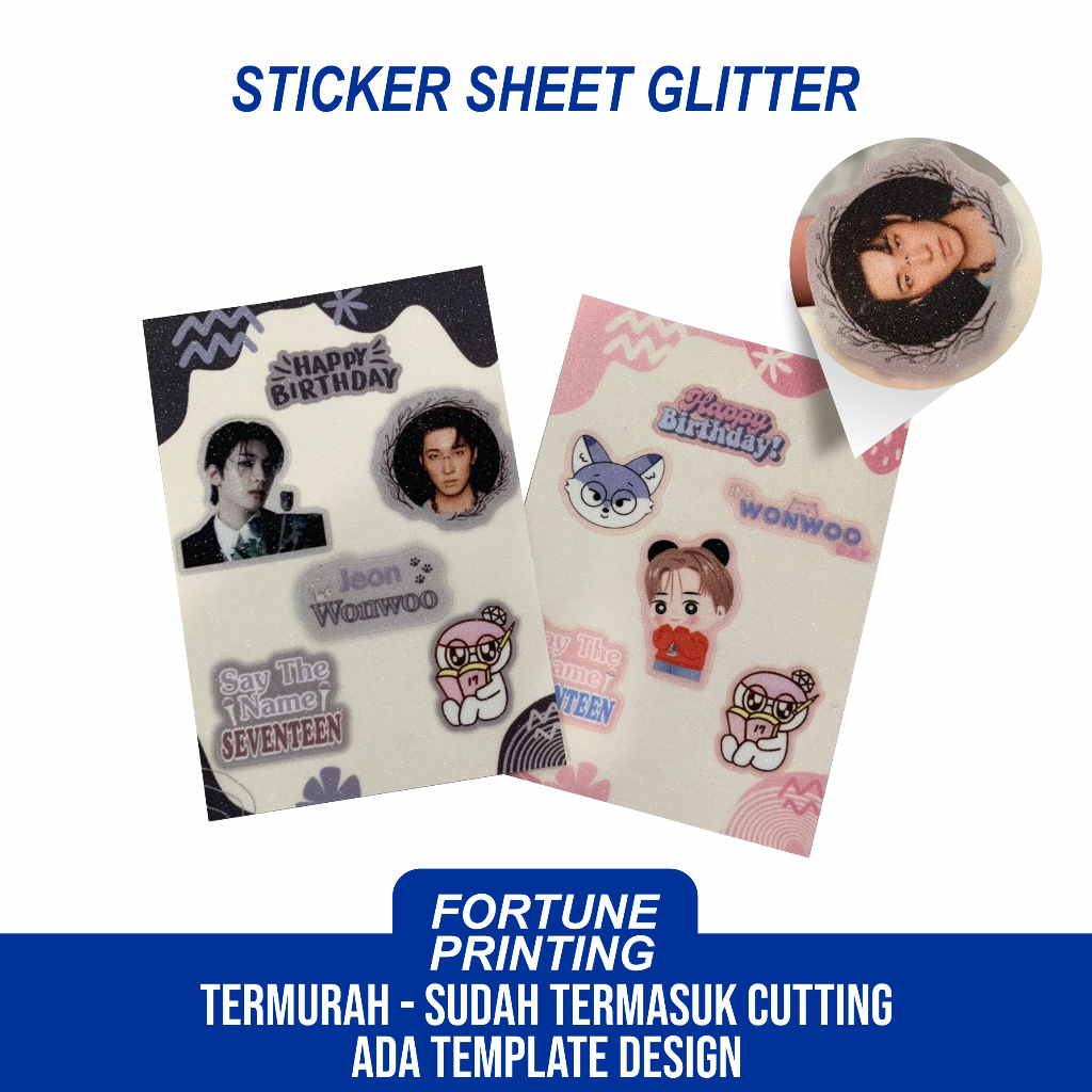 

Sticker Sheet / Pack GLITTER A7 A6 A5 Custom