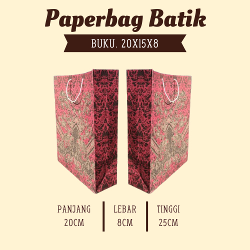 Tas kertas / Paperbag batik buku (20x25)