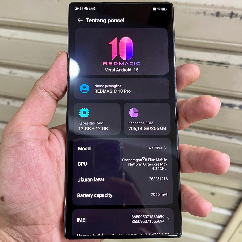zte nubia red magic 10 pro 12 / 256 inter cukai fullset original