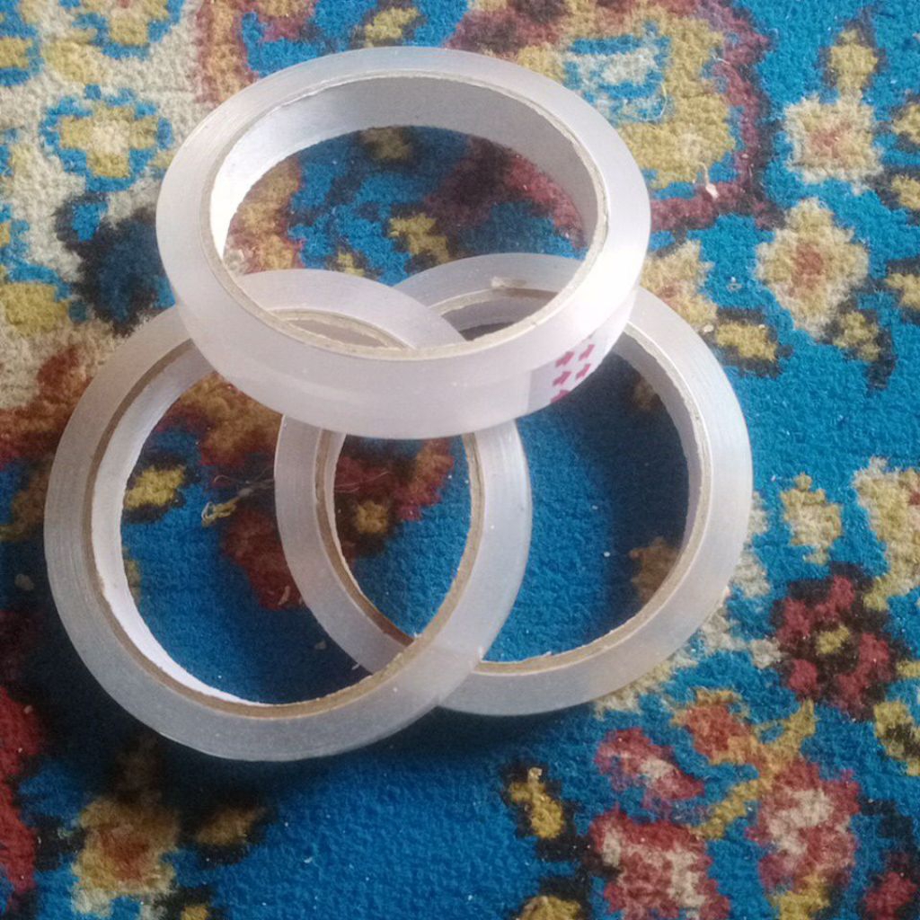 

Isolasi bening 90 Yard 12 mm Full / Lakban / Solatip Online tape