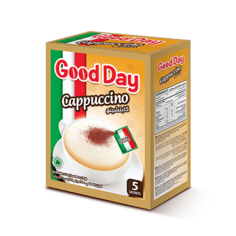 

Good Day Cappucino 1 Dus 5x25gr Box Kopi Sachet