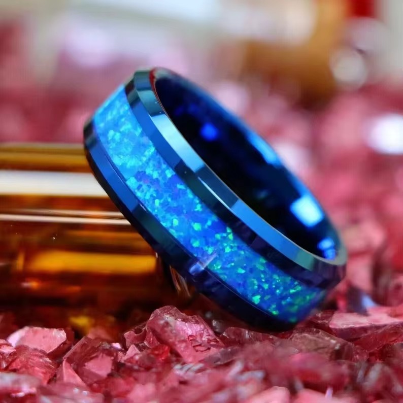 Sylviana723 Cincin Pria Wanita Premium Real Titanium Mewah Unik Estetik Anti Karat Anti Luntur Anti