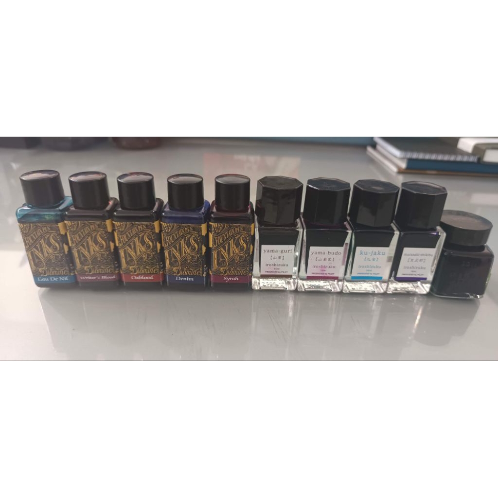 

Sample Tinta 2ml Diamine/Iroshizuku fountain pen. Fountain pen ink Diamine/Iroshizuku 2ml sample