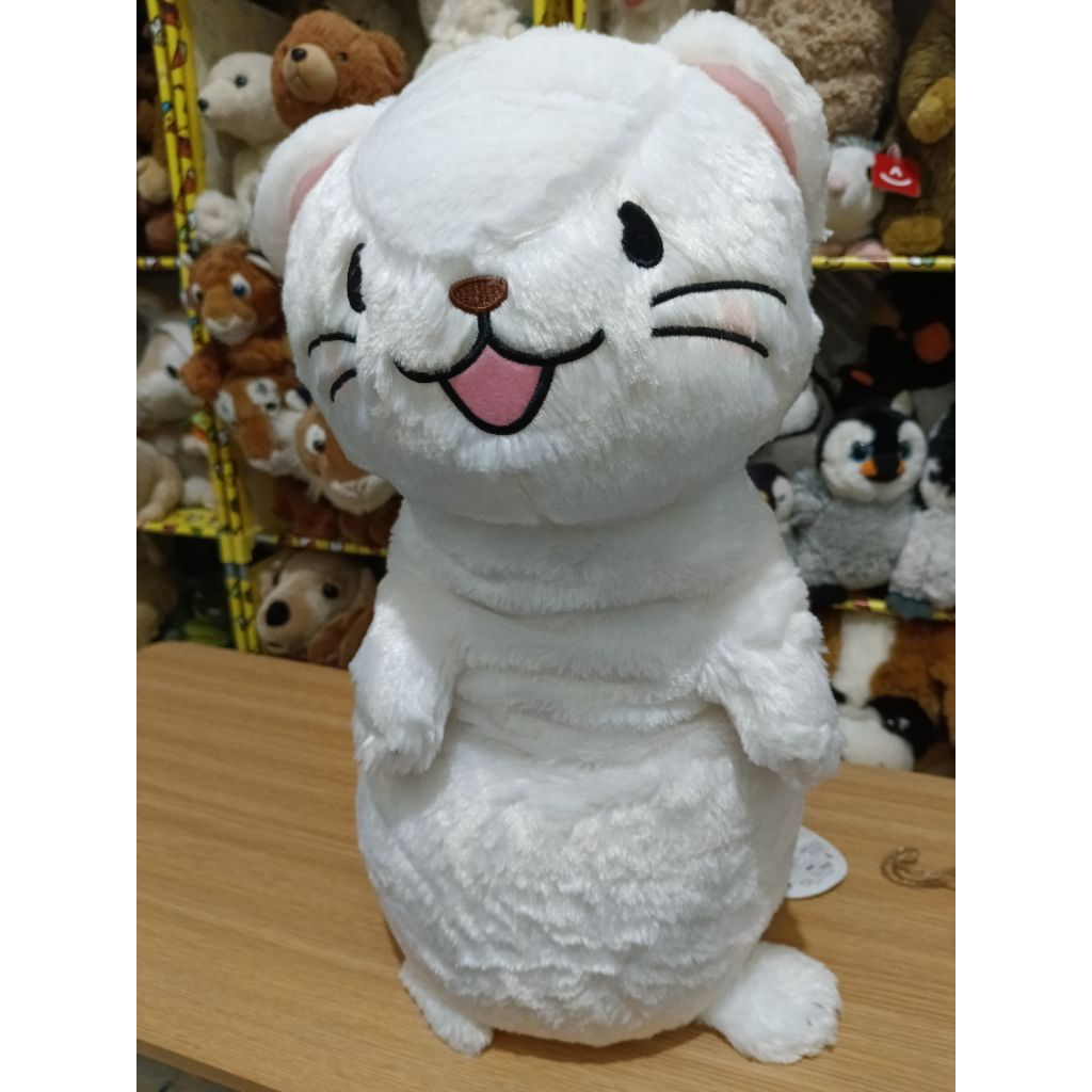 BONEKA HEWAN KUCING PUTIH BEDIRI LUCU