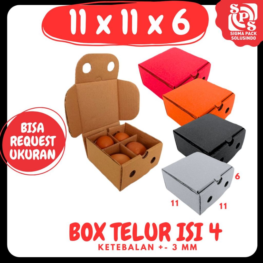 

Kardus 11x11x6 LD Box telur 11x11x6 LD Dus Telur Isi 4 11x11x6 LD Kotak Endog Asin Tray Zigma Box