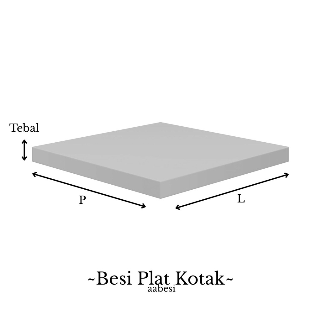 100mm x 200mm Besi Plat Kotak Tebal 50mm