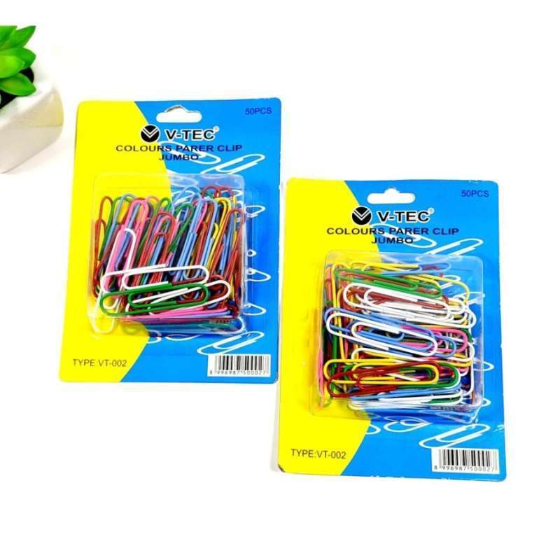 

Paper Clip Vinyl V-tec – Kecil & Jumbo | Penjepit Kertas Warna-Warni Harga Grosir Bisa Cod