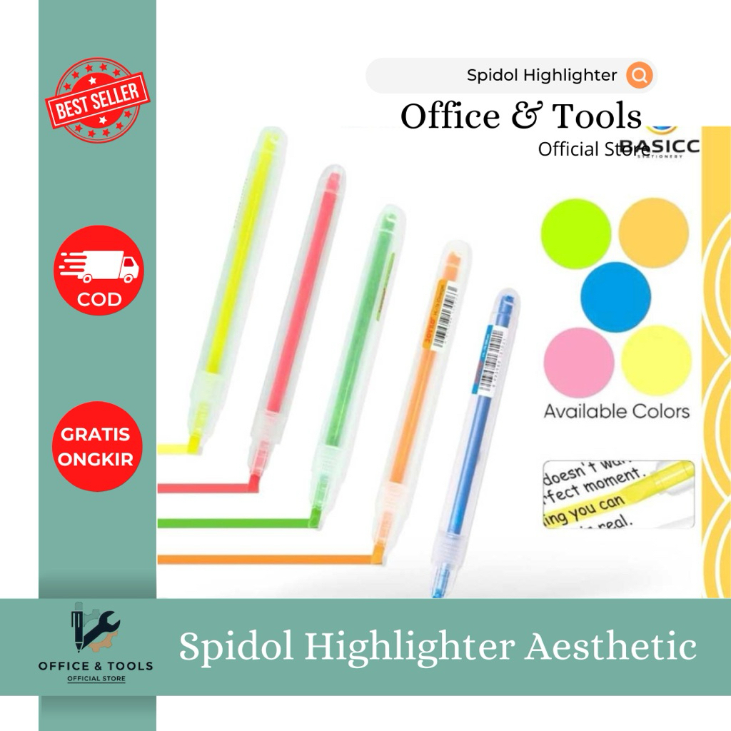 

Spidol Highlighter Aesthetic Joyko Warna Pastel Stabilo Garis Tipis Spidol Warna Warni Office & Tools