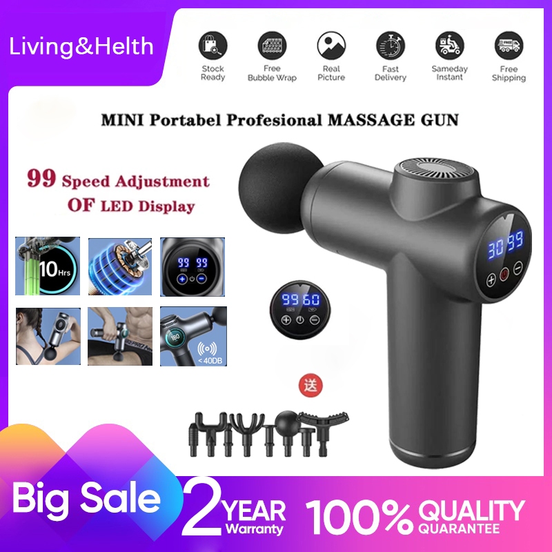 【99 Speed/8in1】Pijat Elektrik Profesi Massage Gun 8 in1 Deep Tissue Muscle Therapy Electric Massage 