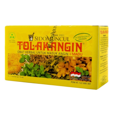 

SidoMuncul Tolak Angin Obat Herbal Masuk Angin Cair Sachet 5 x 15 ml