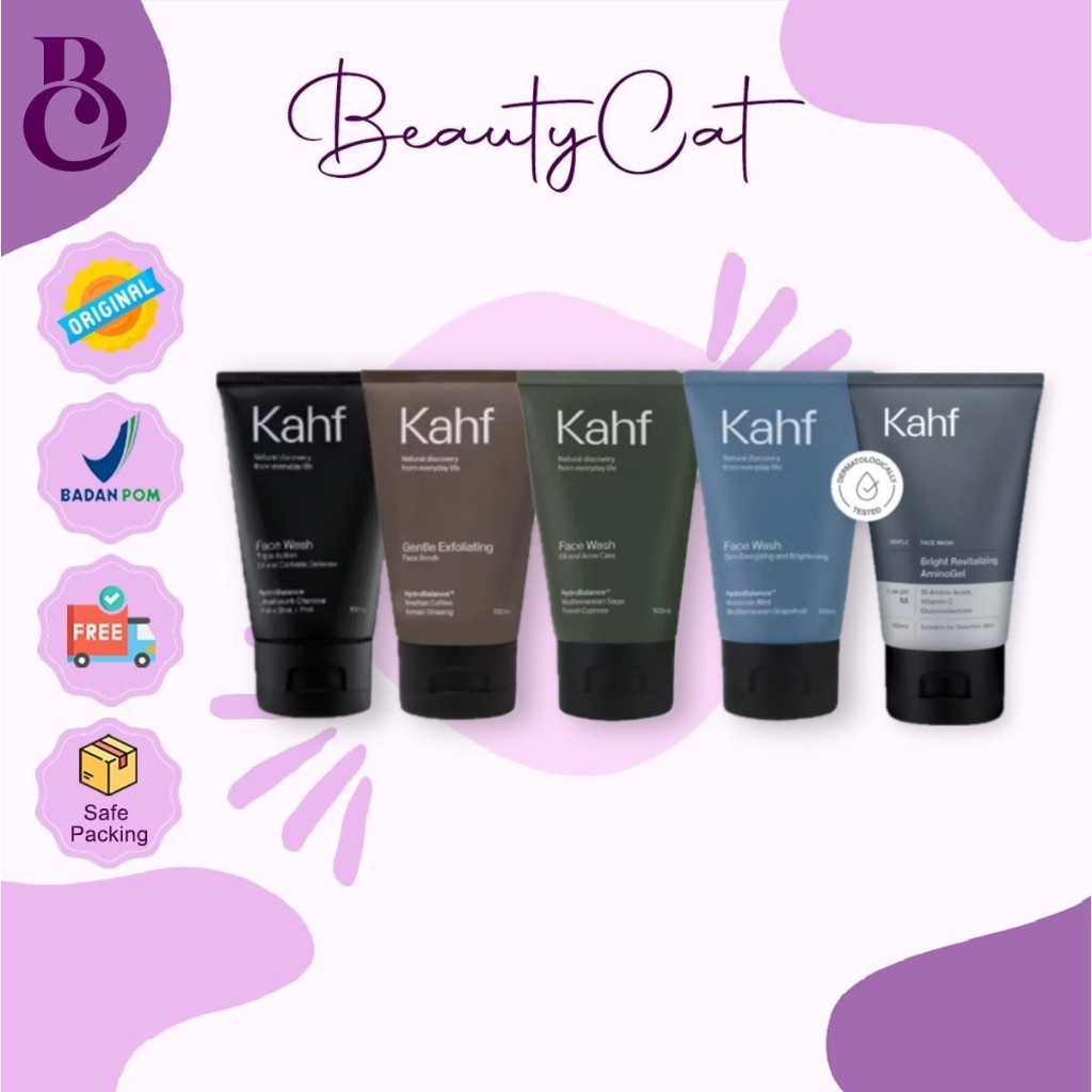 KAHF FACE WASH | KAHF OIL AND ACNE CARE FACE WASH | KAHF GENTLE EXFOLIATING FACE SCRUB | KAHF BRIGHT
