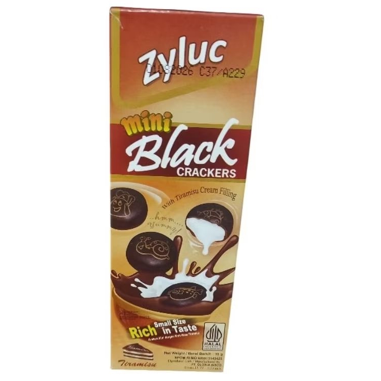 

Zyluc mini black crackers with tiramisu cream filling 45gr