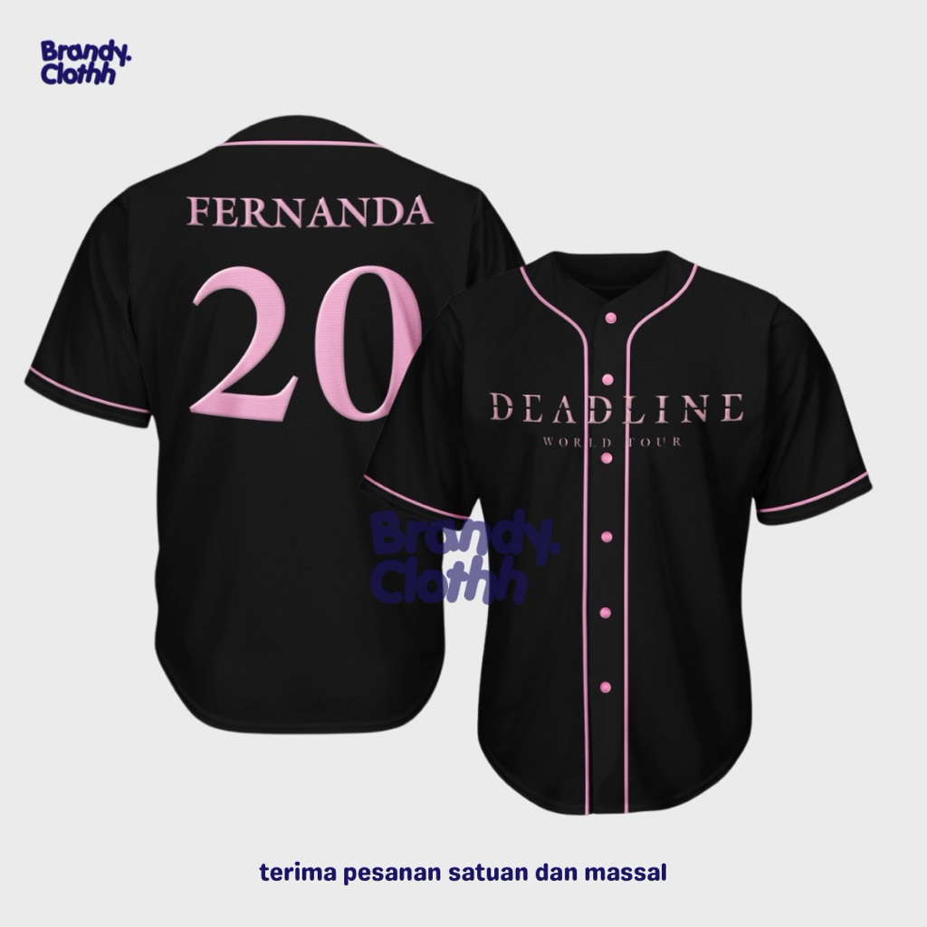 Jersey Baseball Dewasa BlackPink K-Pop Edition | Free Custom Bordir