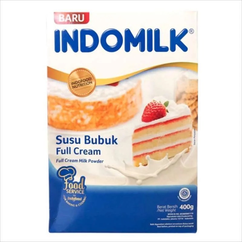 

Indomilk Full Cream 400gr Susu Bubuk Baking Cooking