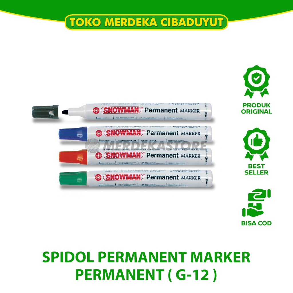 

Spidol Permanent Marker / Snowman ( SATUAN )