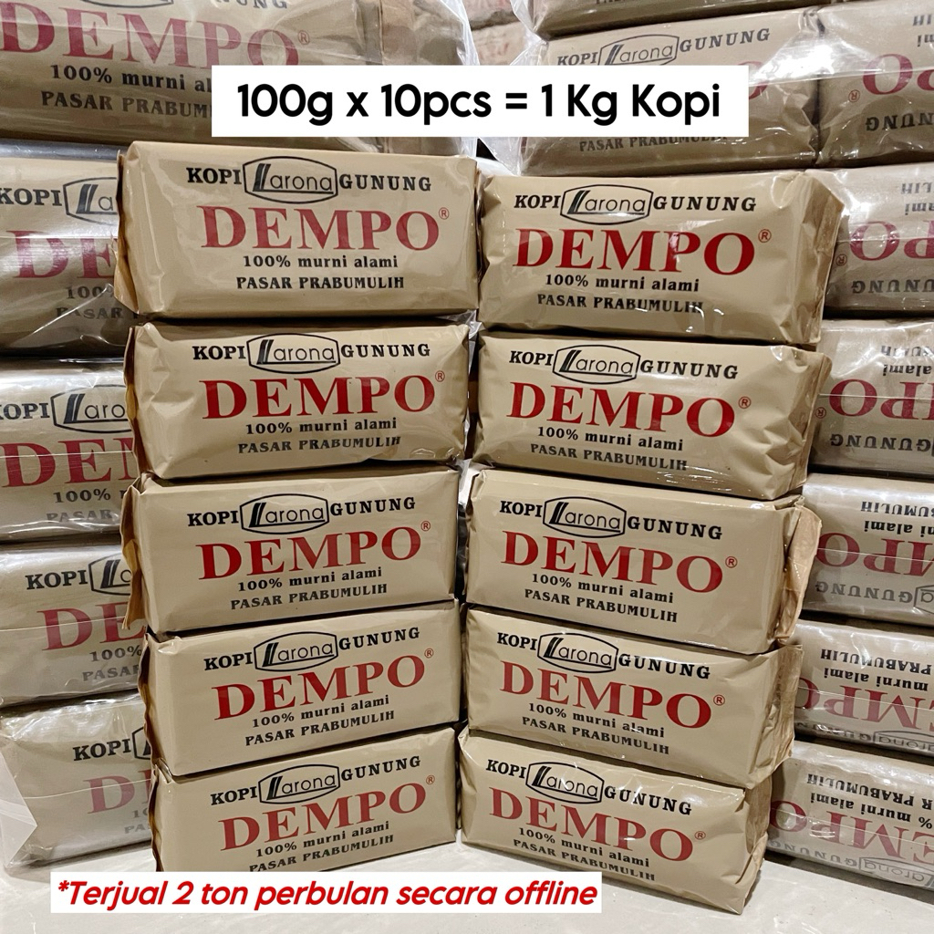 

Paket Hemat Kopi Dempo 1 Kg (100g x 10pcs)/ Kopi Dempo / Kopi Larona Gunung Dempo / KOPI HITAM ROBUSTA SEMENDO / SEMENDE MUARA ENIM / KOPI KHAS SUMATERA SELATAN
