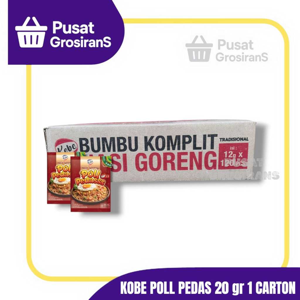 

Kobe Bumbu Nasi Goreng Poll Pedas 1 Karton Isi 144pcs