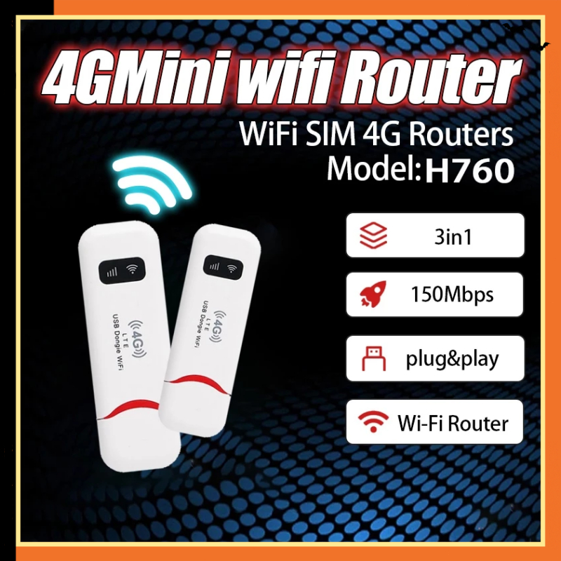 Modem USB WiFi 4G LTE All Operator 150Mbps Portable Mifi untuk PC Laptop HP Support 10 Device COD