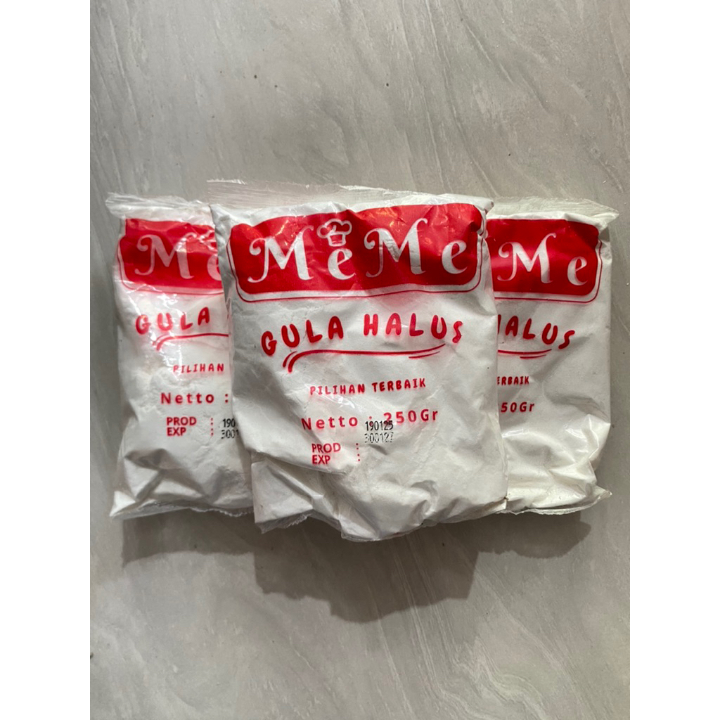 

gula halus 250gr merk meme