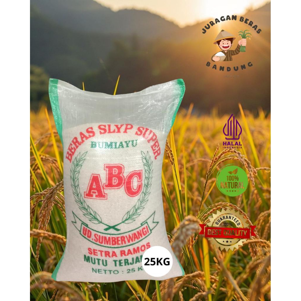 

Beras cap ABC 20 Kg dan 25 Kg pulen