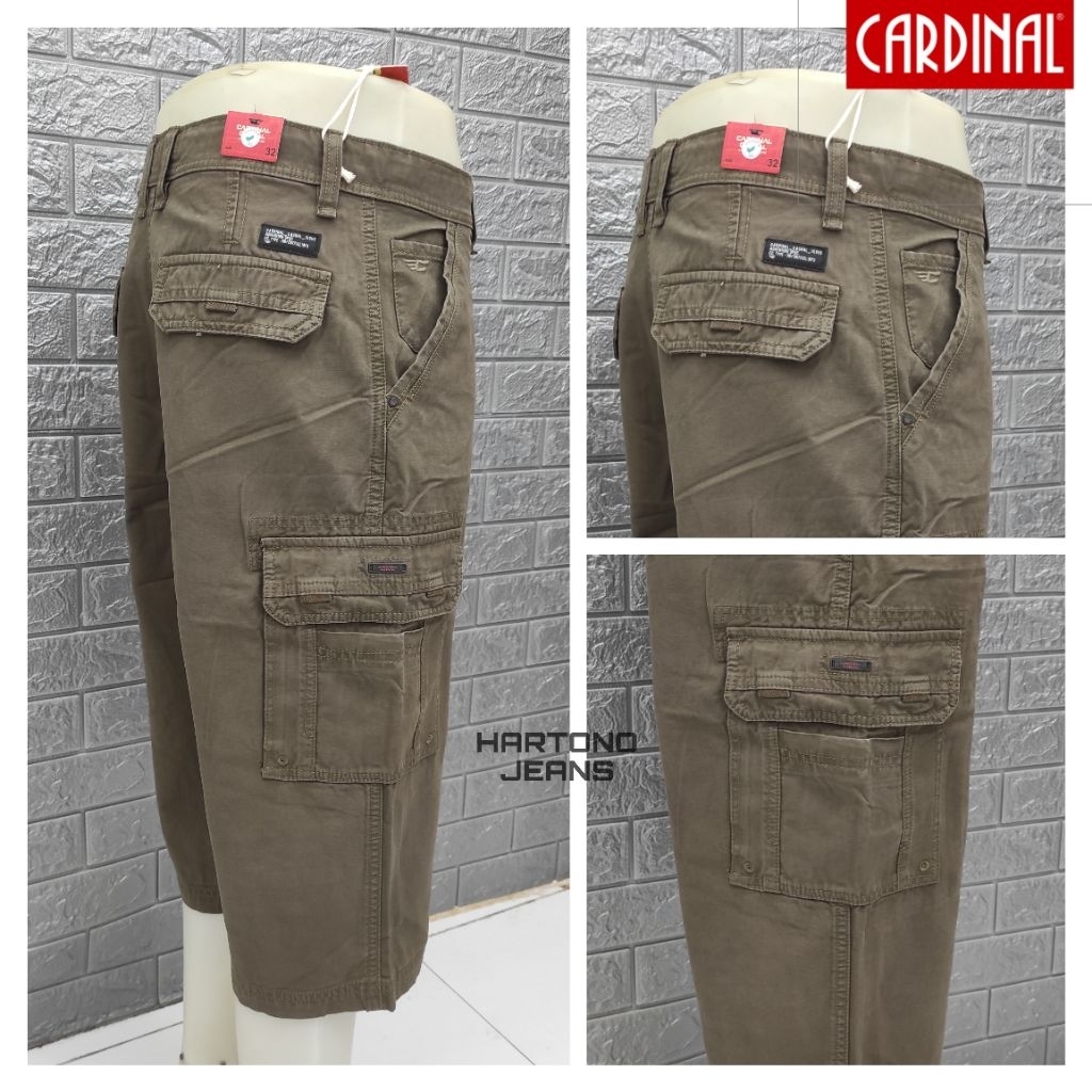 CARDINAL 7/8 (di bawah lutut) celana pendek cargo pria / CELANA 7/8 CARDINAL / CELANA 7/8 CARGO CARD