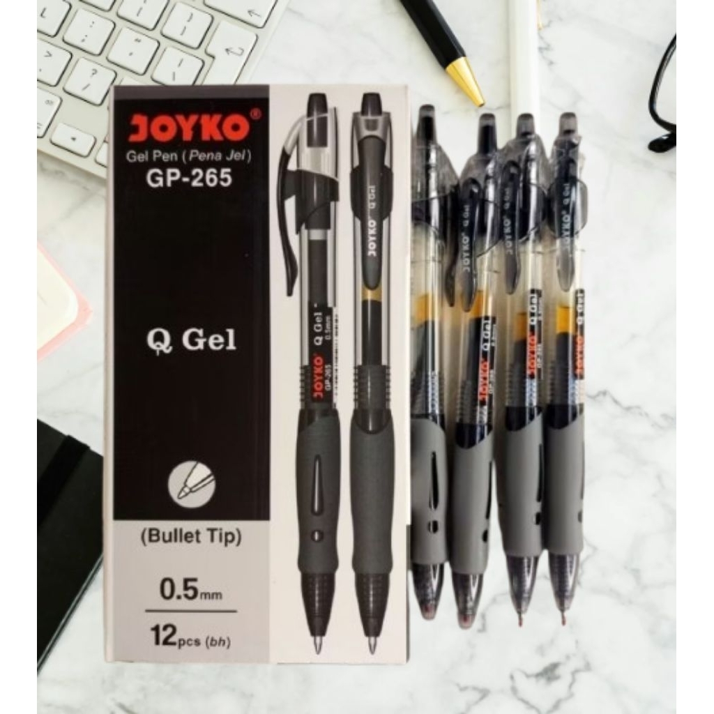 

Pulpen Gel Joyko Q Gel GP-265 Hitam 0.5mm Lusin(original)