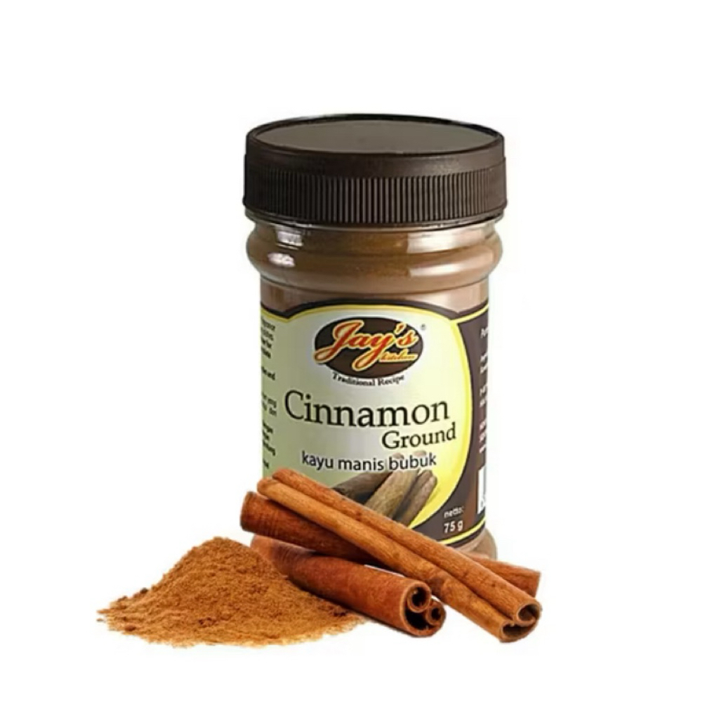 

Jay’s Cinnamon Ground 75 g – Kayu Manis Bubuk Asli, Aromatik dan Siap Pakai