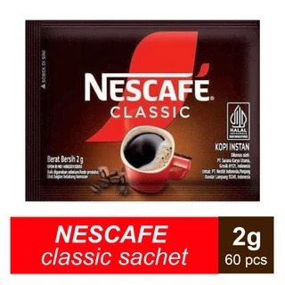 

[oddsolshop] pekanbaru/Nescafe Classic 60 PCS 2GR Bubuk Kopi Instan Instant Coffee Powder Drink