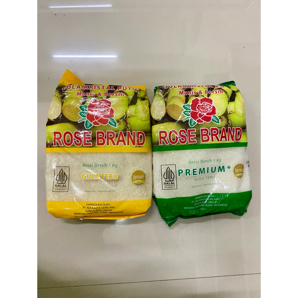 

Rose Brand Hijau & Kuning - Gula Kristal Premium 1KG Fruktosa Alami