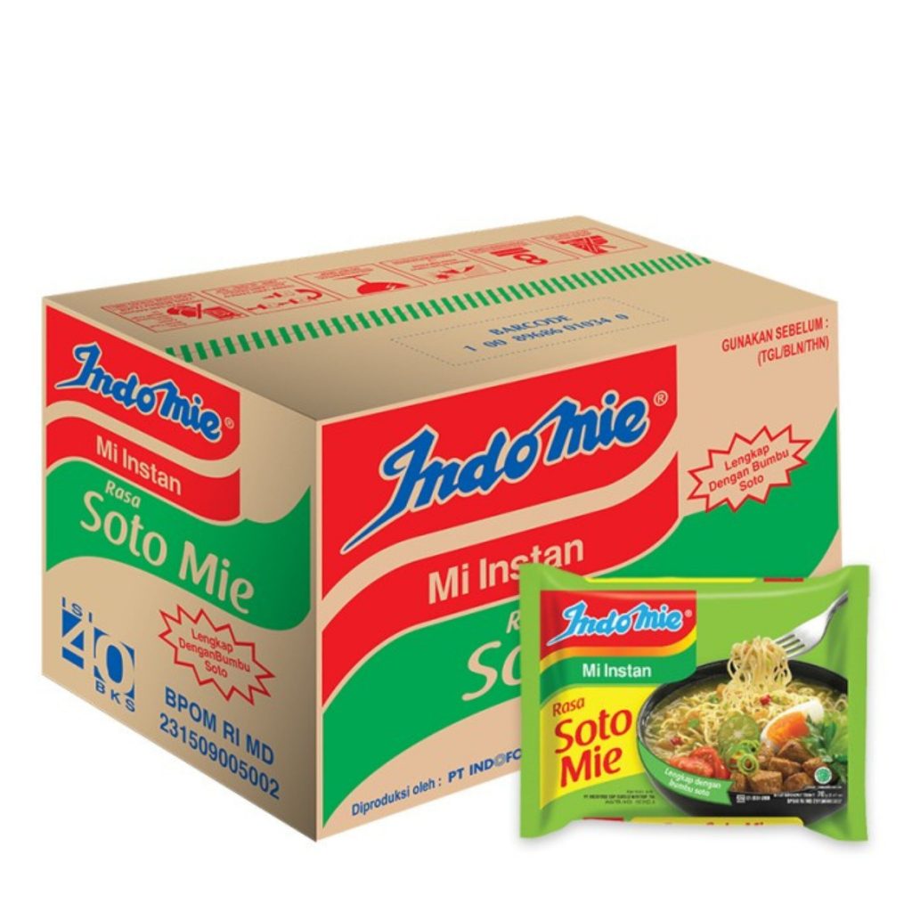 

INDOMIE KUAH SOTO INSTAN KUALITAS BAIK 1 KARTON