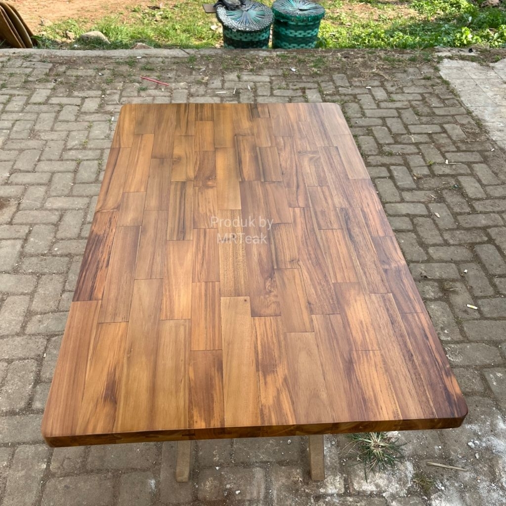 Top table daun meja kayu jati FJL motif Bata Top Meja Kayu Meja Kayu Top meja FJL