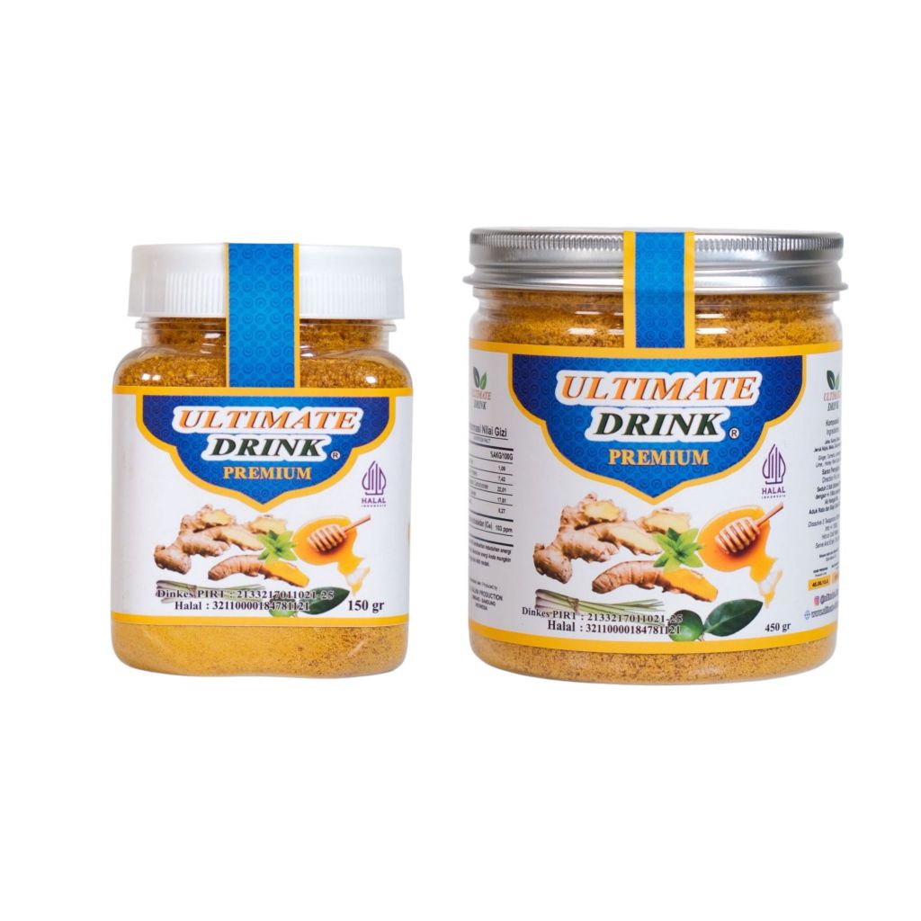

Ultimate Drink PREMIUM Bubuk Minuman Herbal Rimpang Rempah Jahe Kunyit