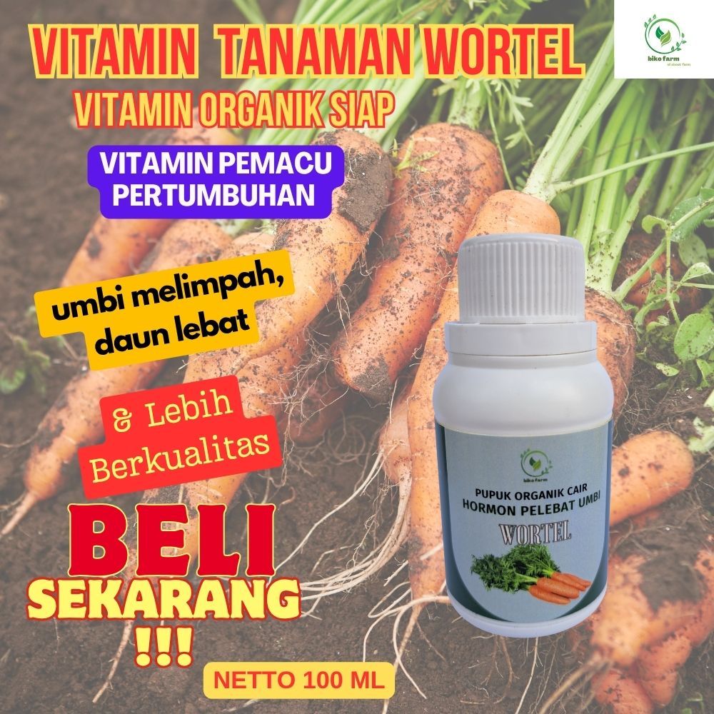 Pupuk Organik Cair Pelebat Tanaman Wortel. Pupuk Organik Cair Untuk Pembesar Sayur Wortel