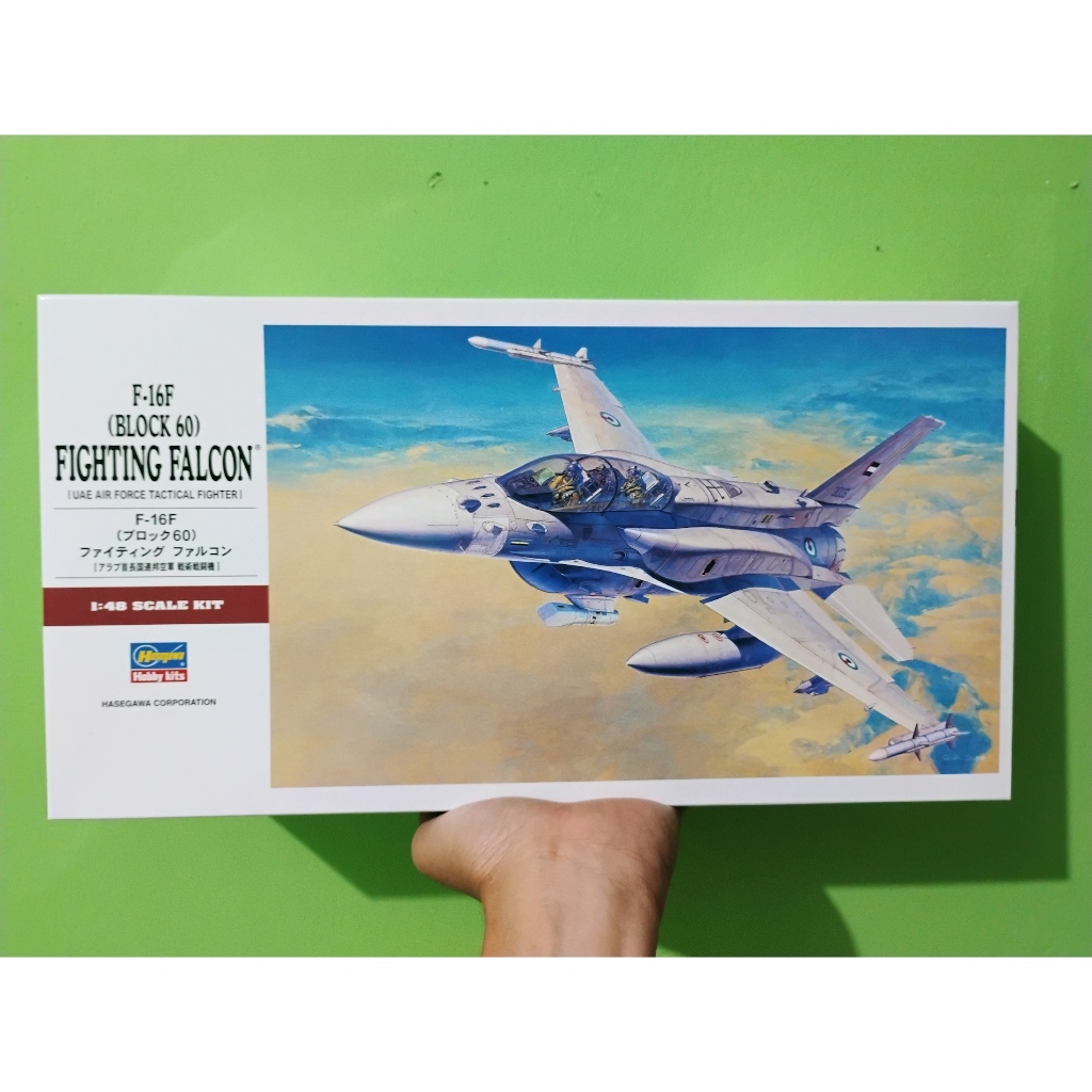 Model Kit Pesawat Jet Tempur F-16F Hasegawa Skala 48 Fighting Falcon Cocok untuk F-16 B EMLU TNI AU 