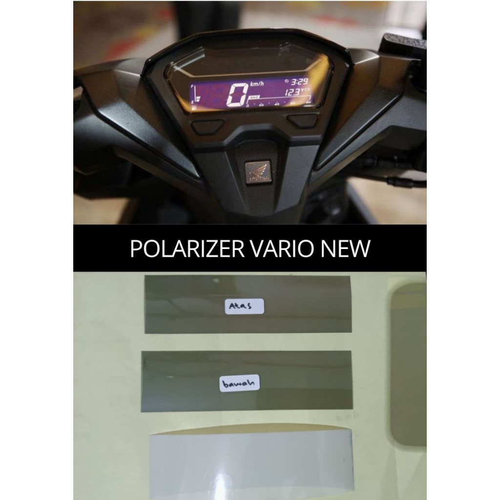 polaris polarizer polariser LCD spedometer honda VARIO NEW 125 150 160 negatif set atas bawah